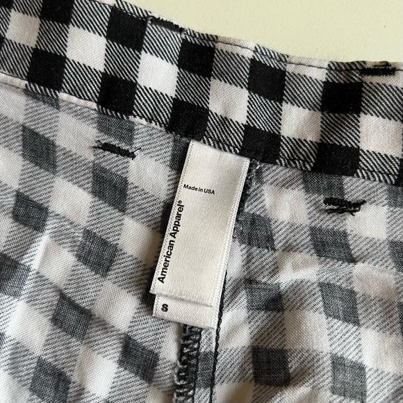 American Apparel - Checkered High-waisted Shorts - Picture 2 of 7